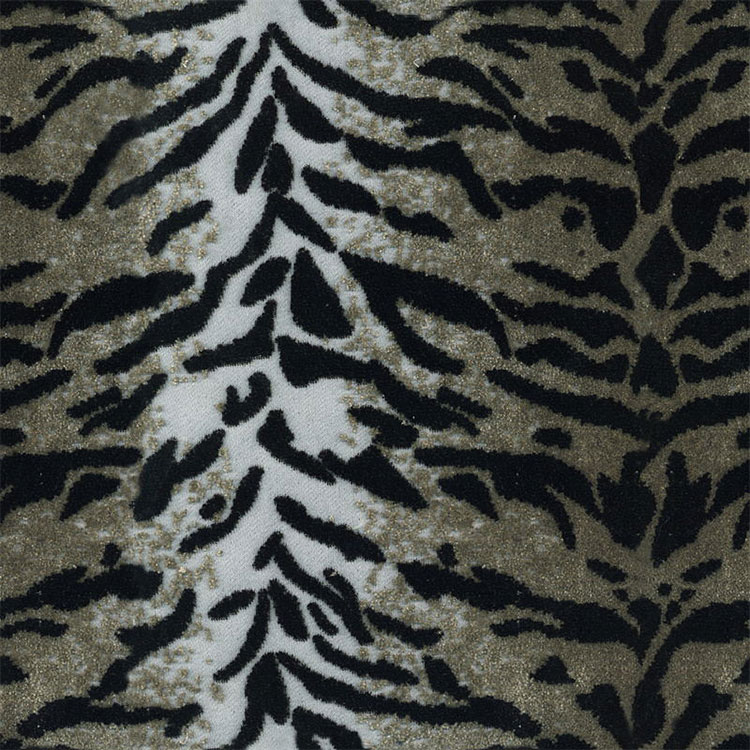 Tissu canapé de canapé de la peau de la peau du tigre de velours de haute qualité