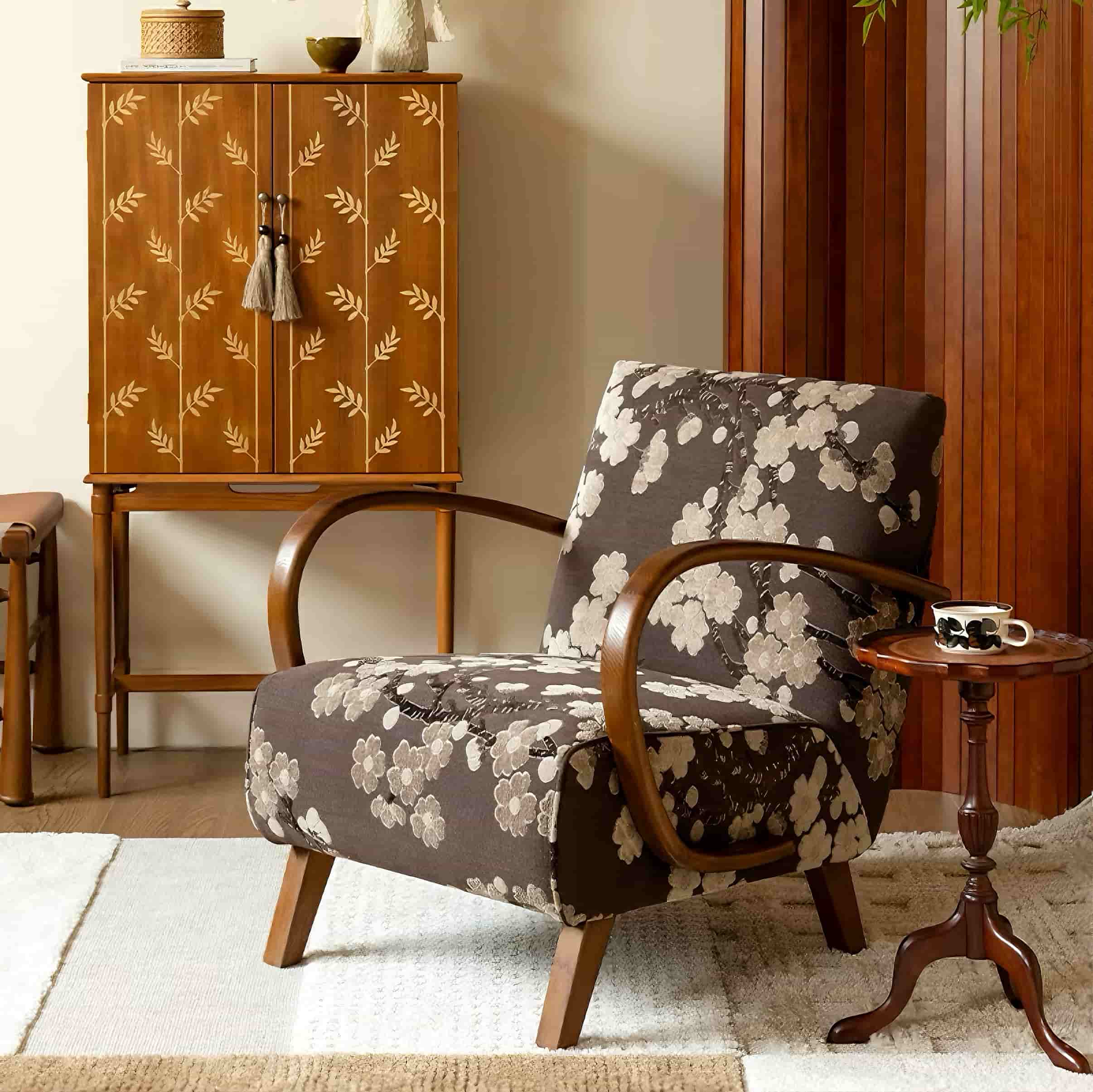 Tissu de velours coupé Jacquard à motifs de fleurs de prunier de luxe de haute qualité pour la décoration intérieure