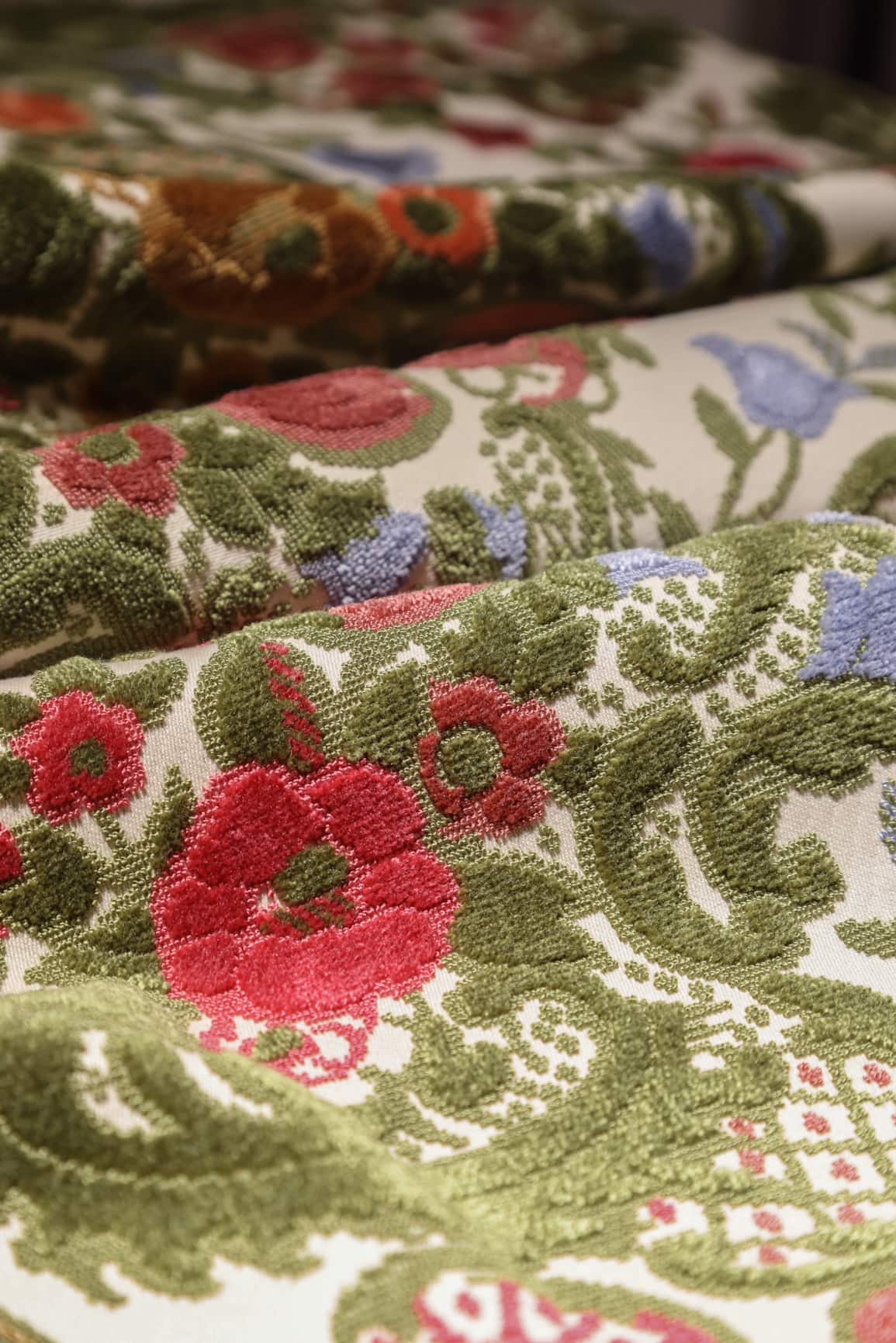 JBL Jacquard velours personnalisation coloré Floral échantillon gratuit tissu à poils coupés luxe maison Textile pour canapé